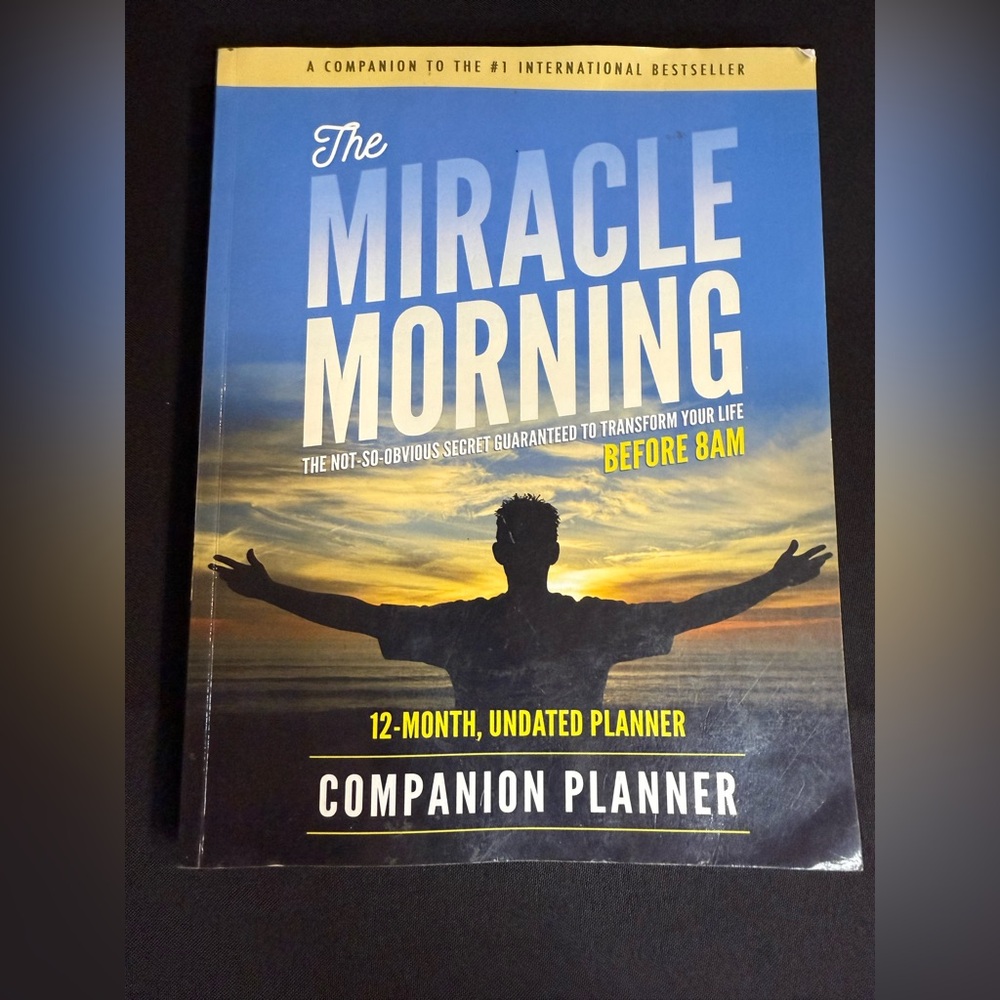 The Miracle Morning Companion Planner Book By Hal Elrod READING New Year New YOU